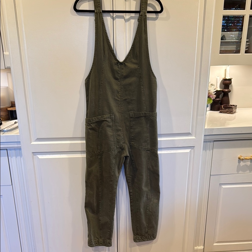 Olive Green Overalls